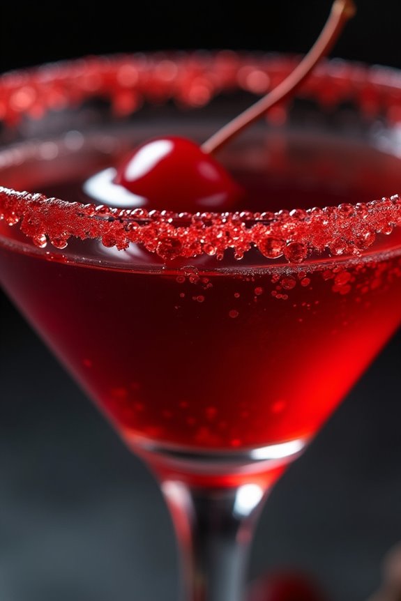 spooky fruity effervescent cocktail