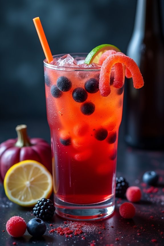 spooky fruity halloween beverage