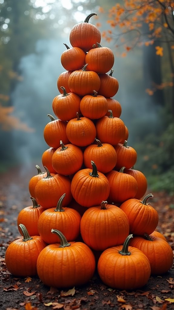 spooky ghostly pumpkin tower