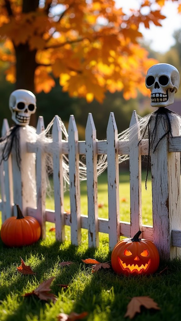 spooky graveyard fence decoration