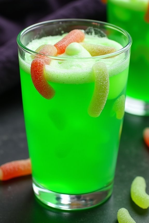 spooky green halloween soda