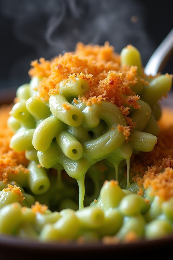 spooky green macaroni delight