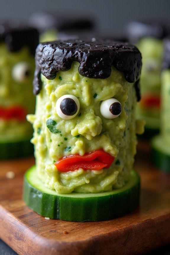 spooky guacamole halloween appetizer