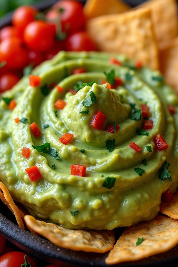 spooky halloween avocado dip