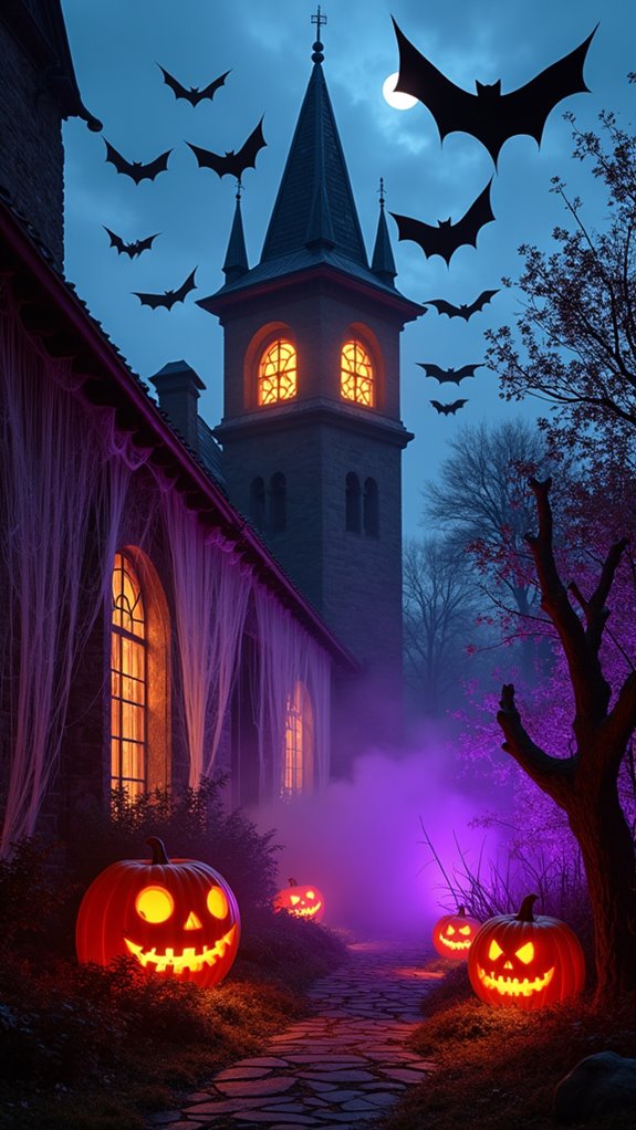 spooky halloween bat decorations