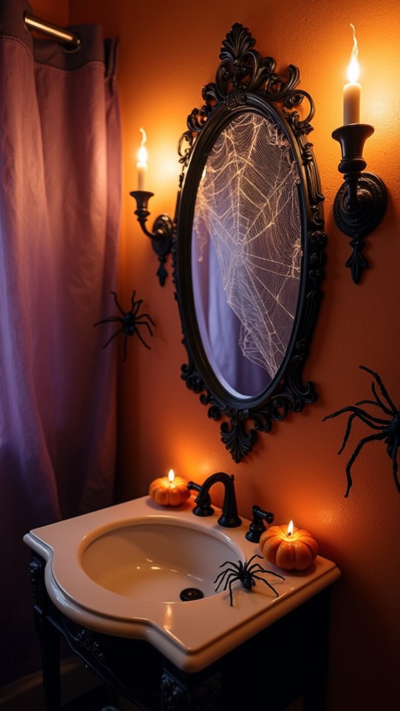 spooky halloween bathroom decor