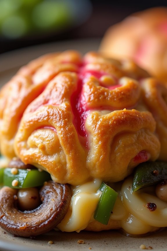 spooky halloween brain casserole