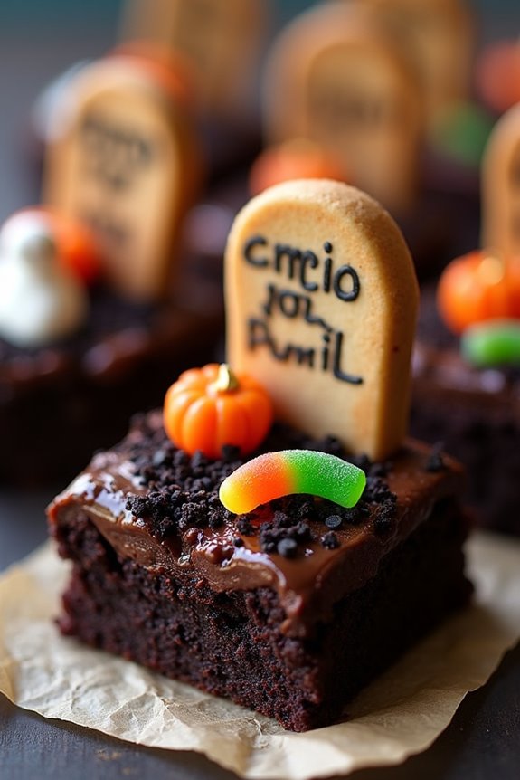 spooky halloween brownie decorations