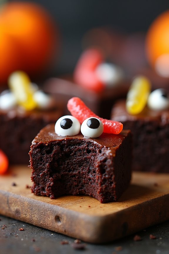 spooky halloween brownie treats