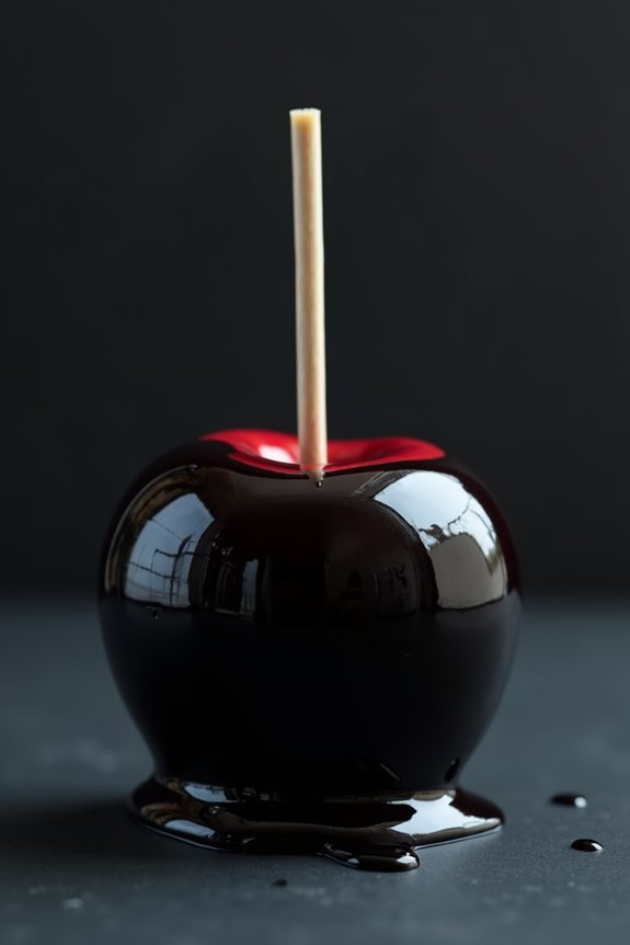 spooky halloween caramel apples