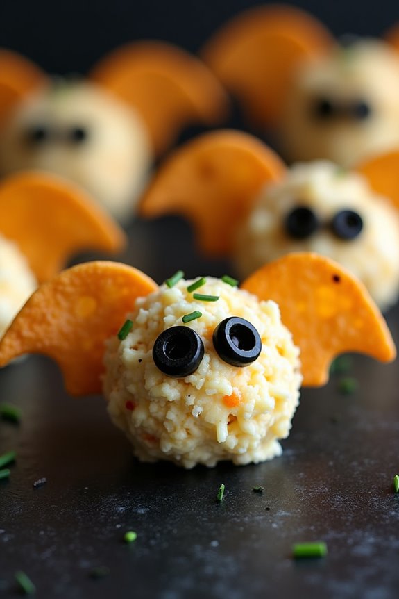 spooky halloween cheese balls