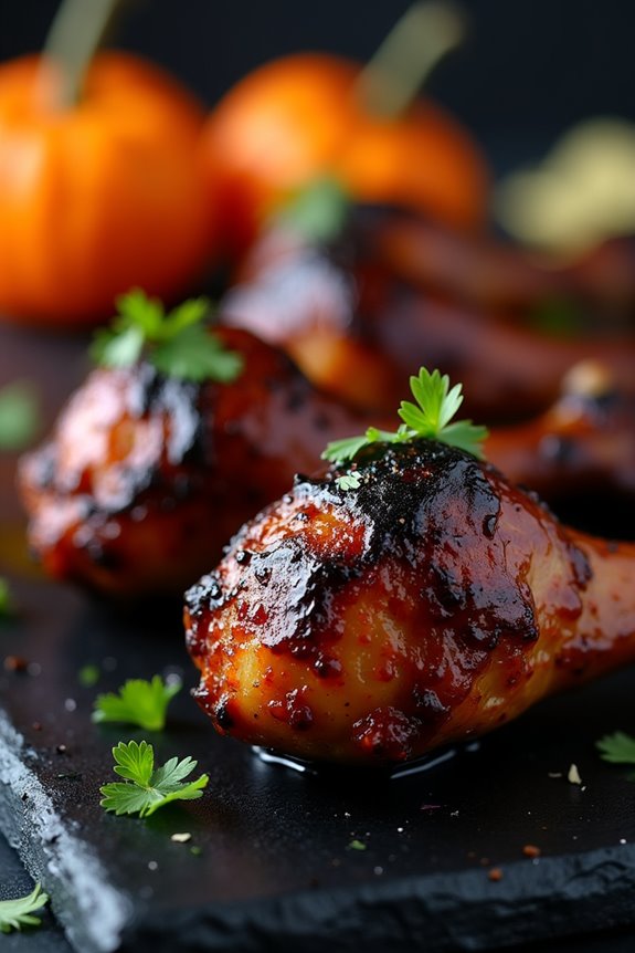 spooky halloween chicken drumsticks