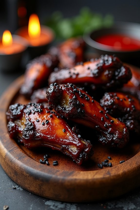 spooky halloween chicken wings
