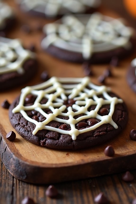 spooky halloween chocolate cookies
