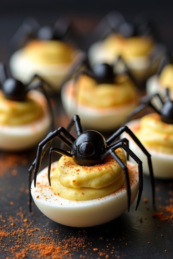 spooky halloween deviled eggs