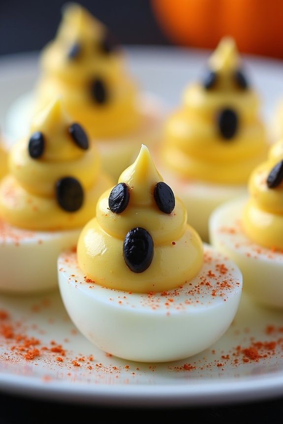 spooky halloween deviled eggs