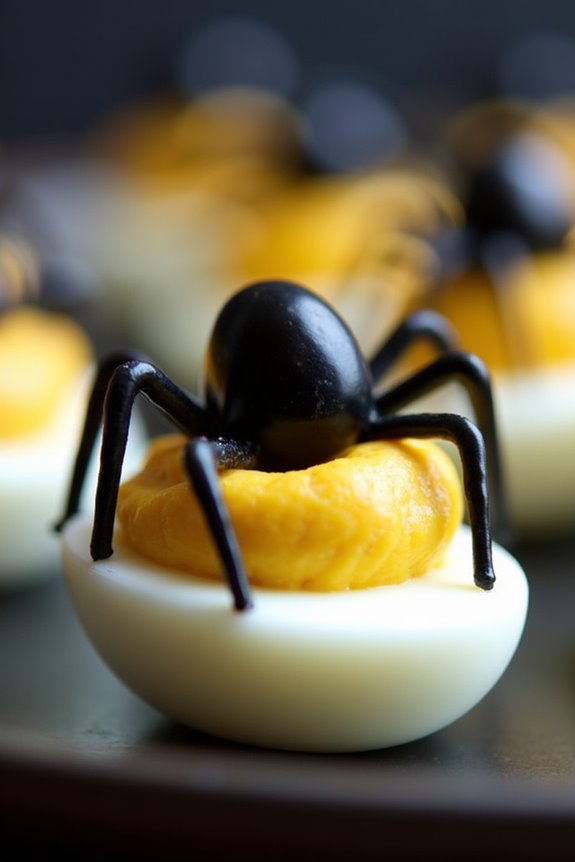 spooky halloween deviled eggs