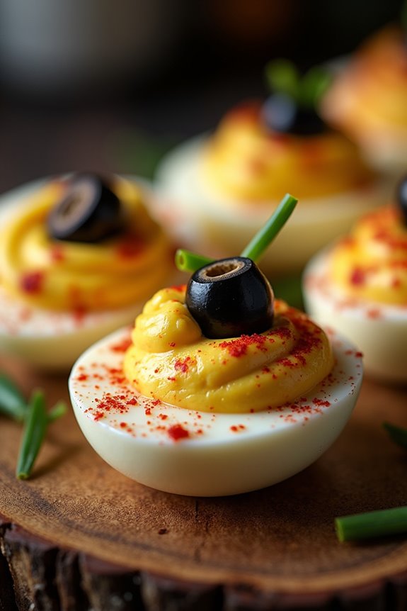 spooky halloween deviled eggs