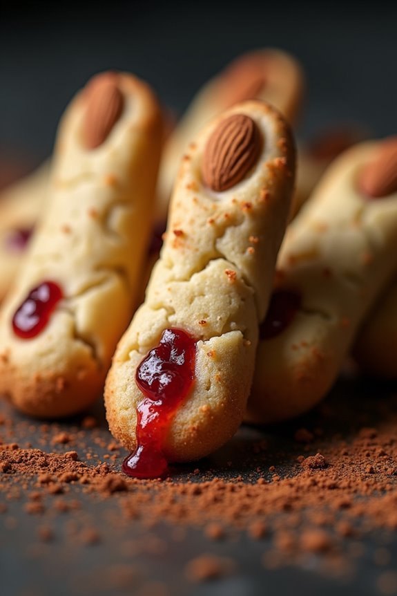 spooky halloween finger cookies