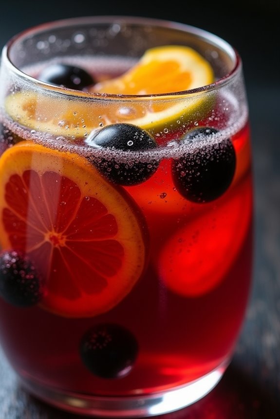 spooky halloween fruit sangria