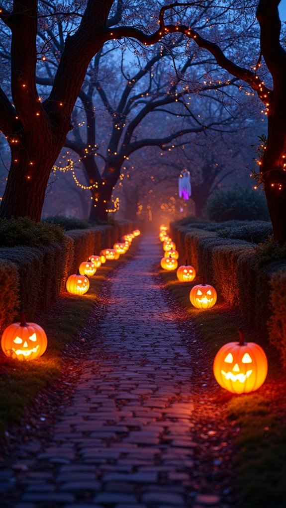 spooky halloween pathway lighting