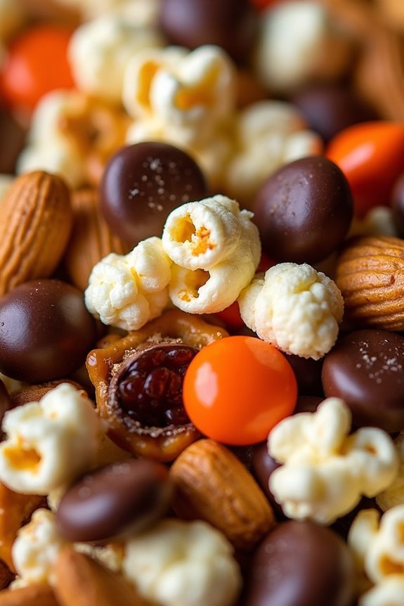 spooky halloween popcorn mix