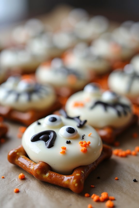 spooky halloween pretzel treats