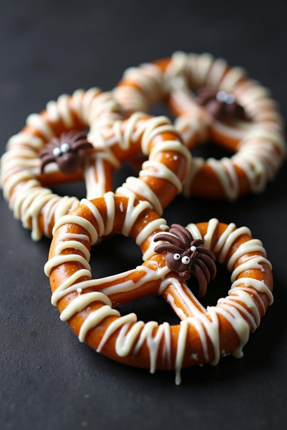 spooky halloween pretzel treats