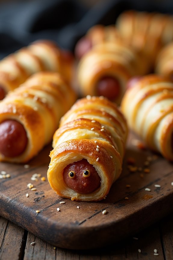 spooky halloween sausage snacks