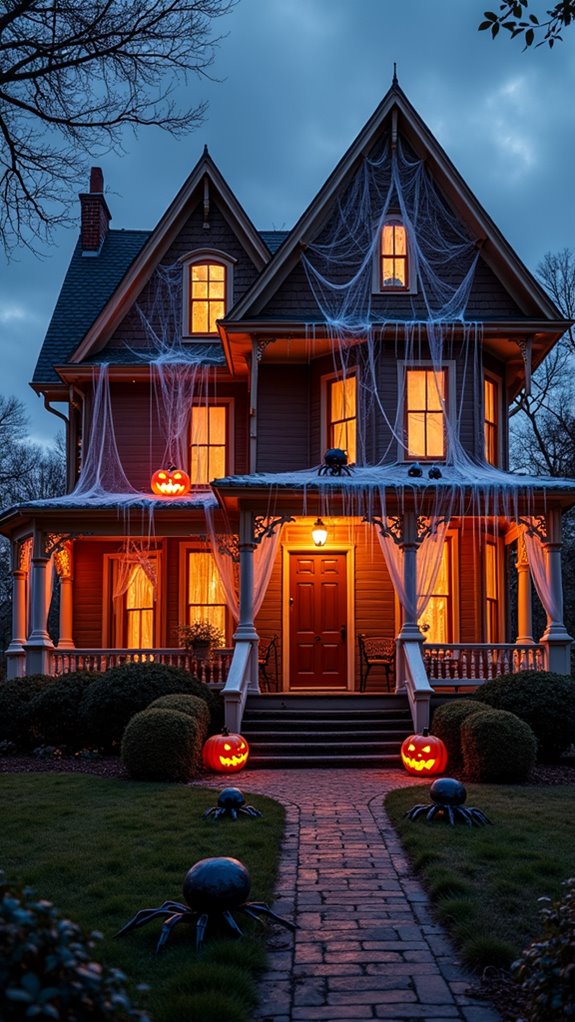 spooky halloween spider decor
