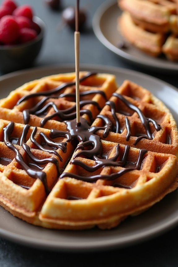 spooky halloween spiderweb waffles