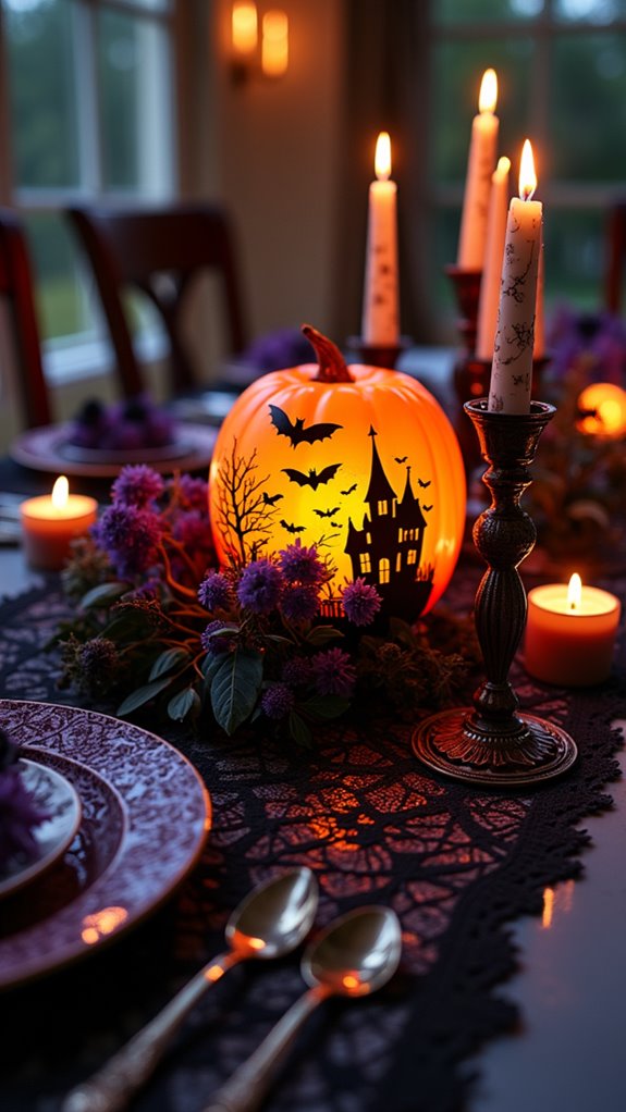 spooky halloween table decor