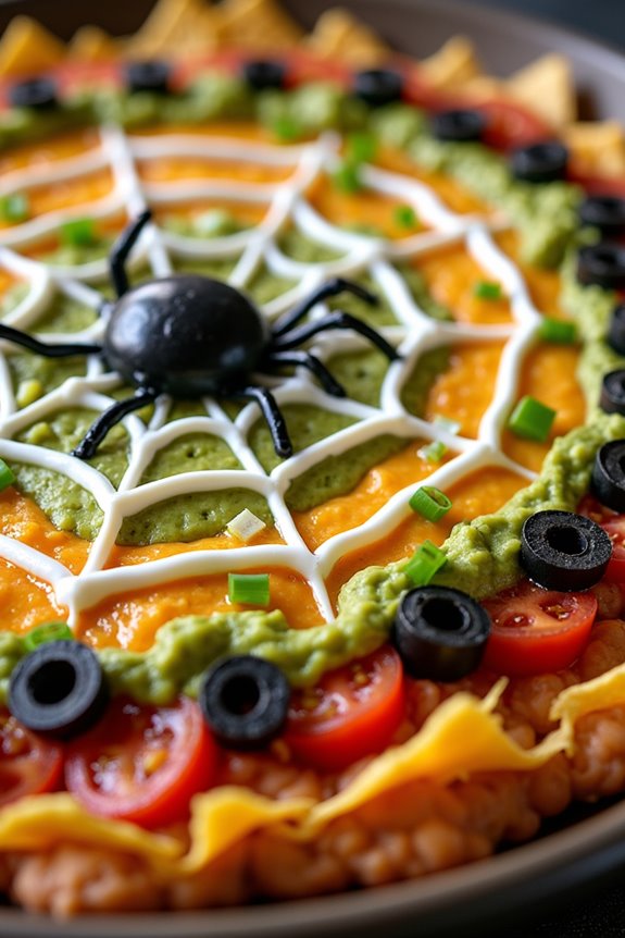 spooky halloween taco dip
