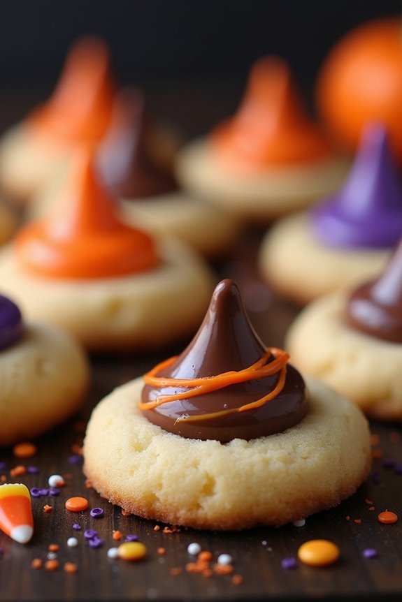 spooky halloween witch hat cookies