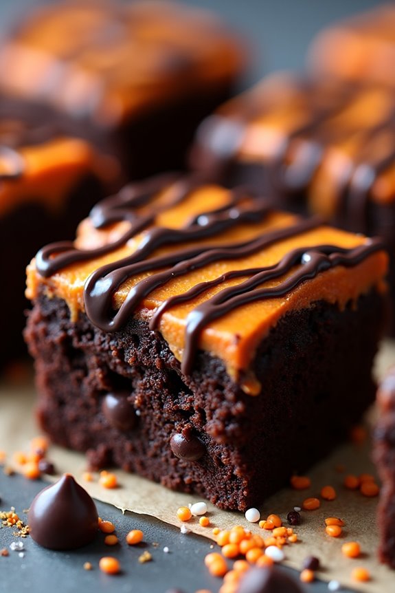 spooky haunted house brownies