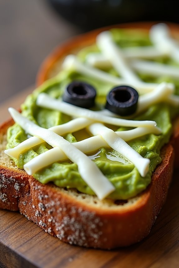 spooky healthy avocado toast