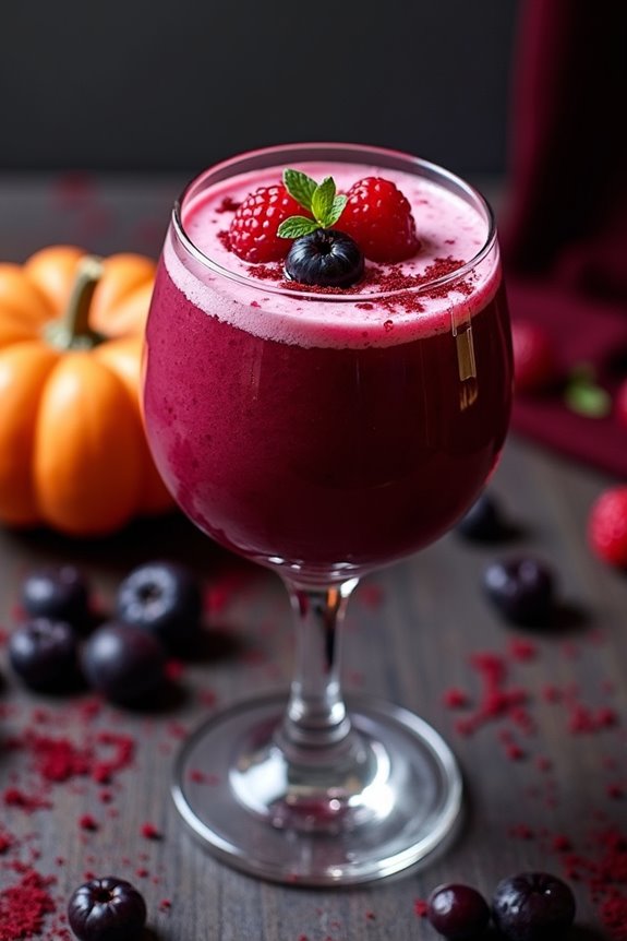 spooky healthy berry smoothie