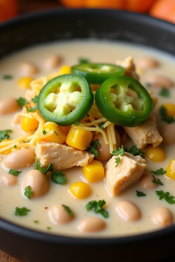 spooky healthy chicken chili