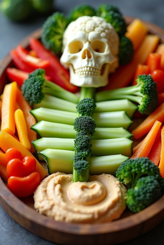spooky healthy veggie platter