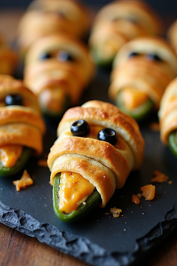spooky jalape o mummy poppers