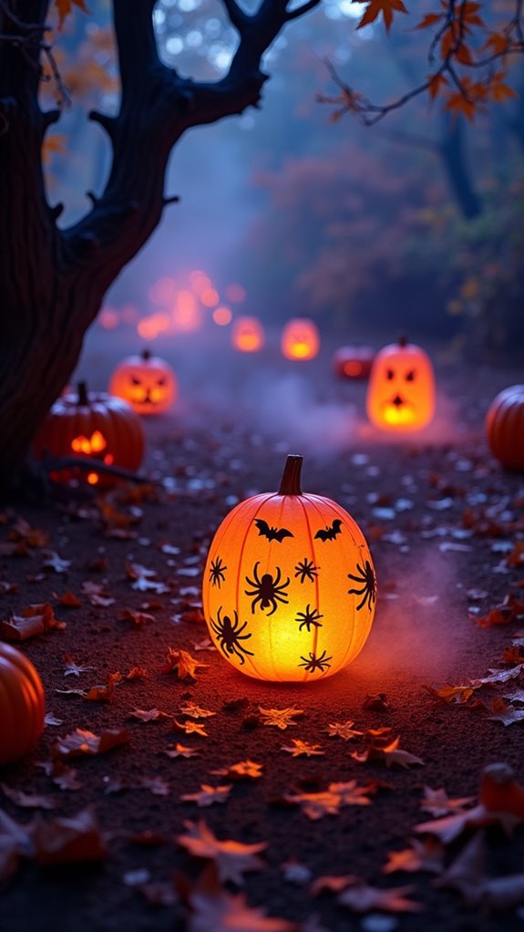 spooky lanterns create ambiance