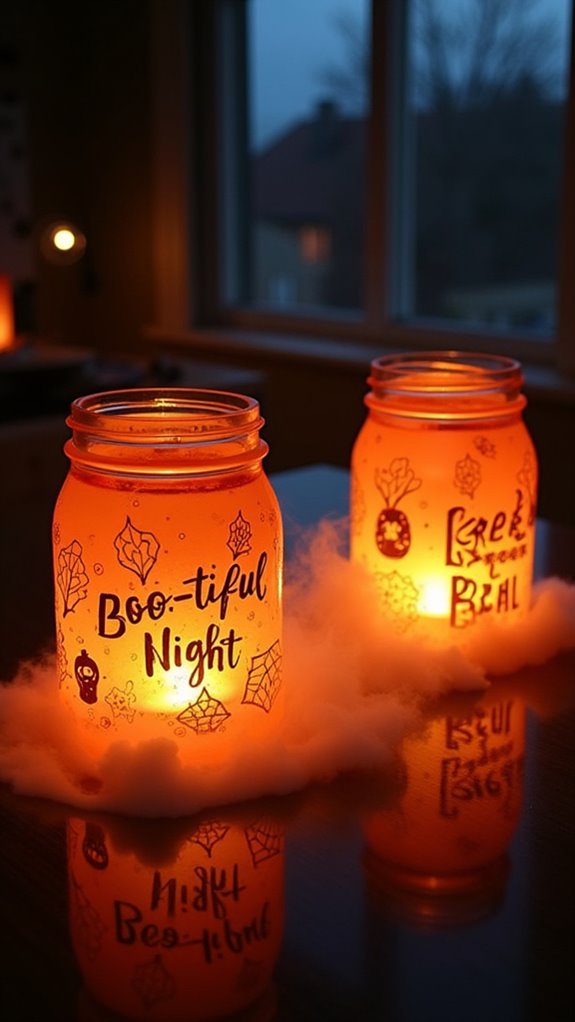 spooky lanterns with quotes