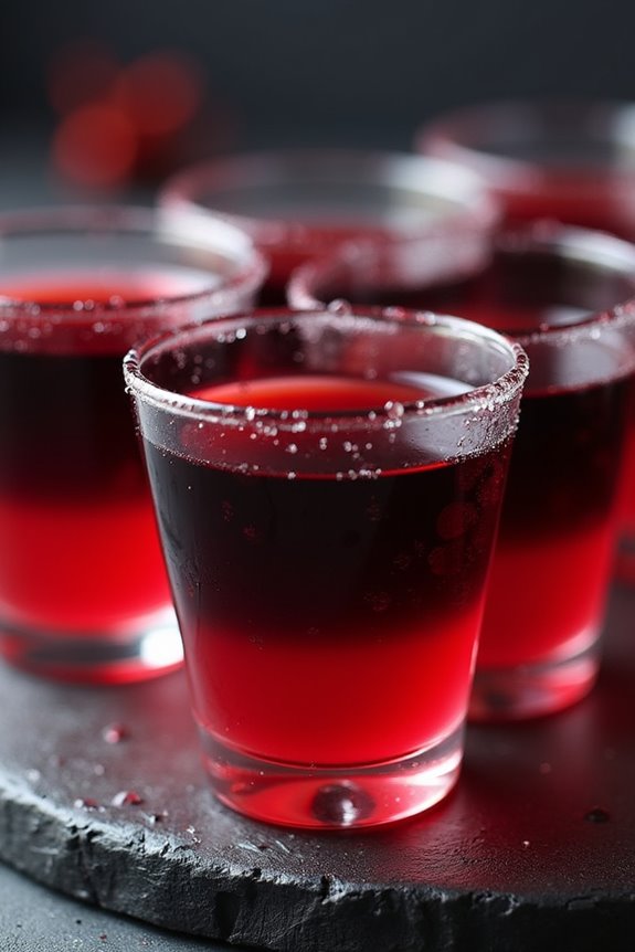 spooky layered jello shots