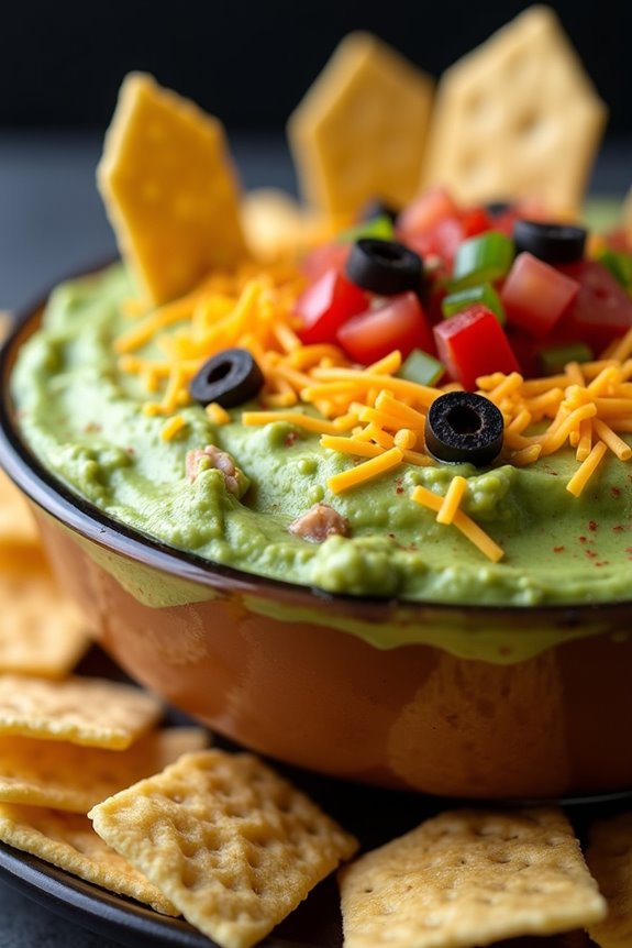 spooky layered taco dip