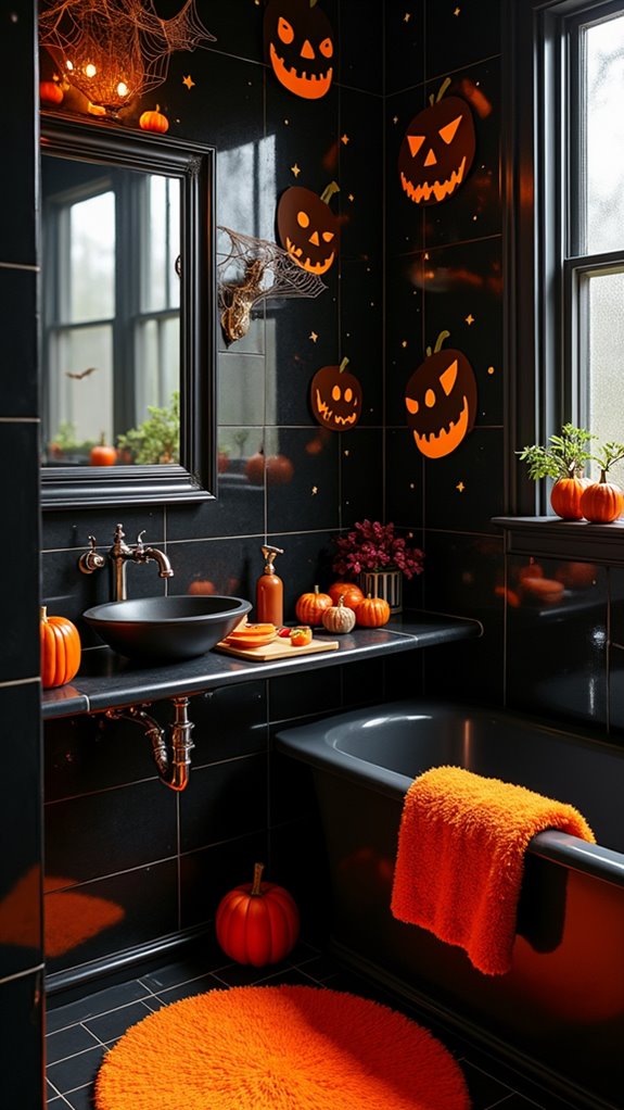 spooky mirror decoration stickers
