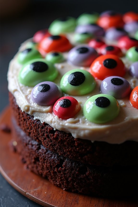 spooky monster eyeball cake