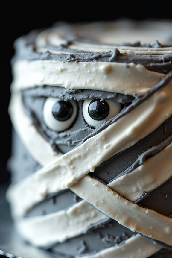spooky mummy cake delight