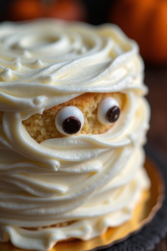 spooky mummy cake delight