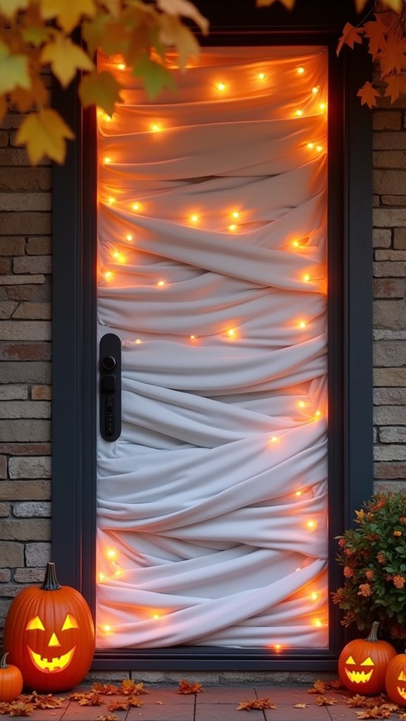 spooky mummy door decoration