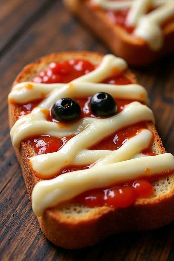 spooky mummy toast recipe